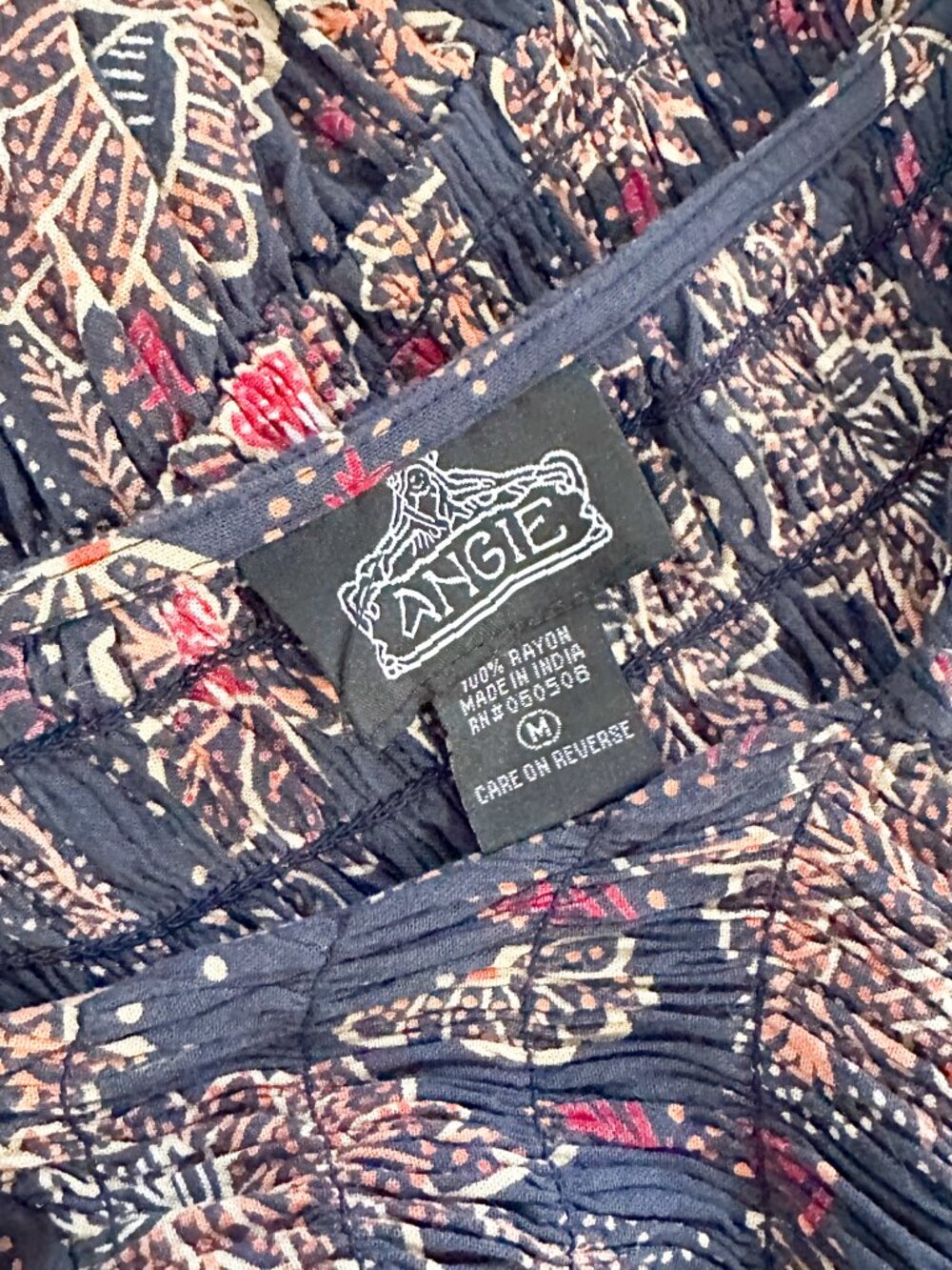 Angie Flutter Sleeve Top Smocked Crop Floral Boho Hippie Festival - Picture 5 of 5